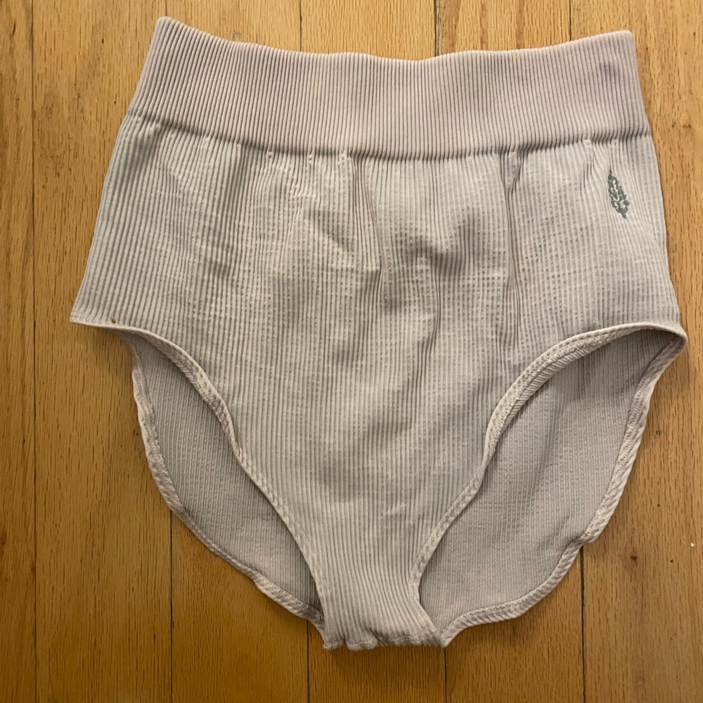 FP Movement by Free People Ribbed Athletic Shorts in Light Gray